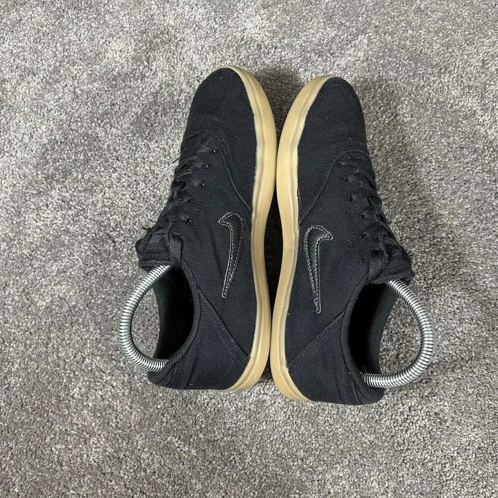 Nike SB Check 905373-006 Youth Size 7Y Black Canvas Gum Skate Shoes Used